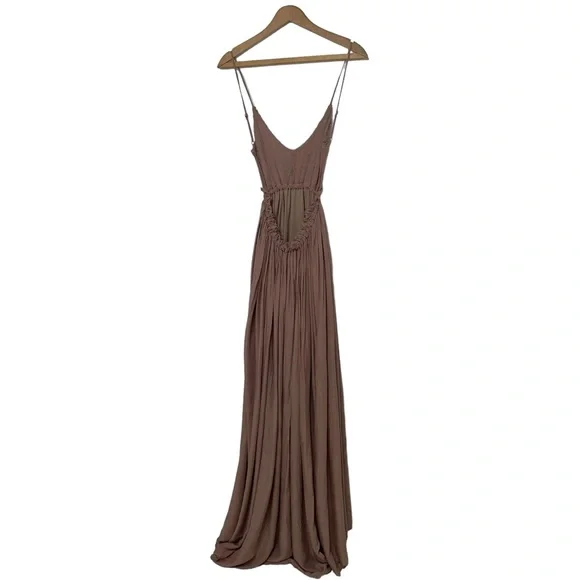 Miss Avenue Boho Back In The Grove Backless Halter Maxi Dress Small - Picture 4 of 16